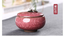 Load image into Gallery viewer, Wholesale and retail small color glazed ceramic pots Fragrance powder cans Ice cracked colorful tea cans Sealed ceramic cans