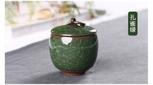 Load image into Gallery viewer, Wholesale and retail small color glazed ceramic pots Fragrance powder cans Ice cracked colorful tea cans Sealed ceramic cans