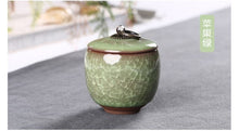 Load image into Gallery viewer, Wholesale and retail small color glazed ceramic pots Fragrance powder cans Ice cracked colorful tea cans Sealed ceramic cans