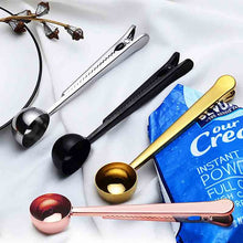 Load image into Gallery viewer, VOGVIGO Multifunction  Kitchen Supplies Coffee Scoop With Clip Stainless Steel Tea Coffee Measuring Cup Coffee Scoop Spoon

