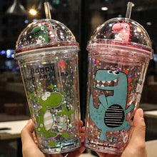 Load image into Gallery viewer, Summer Creative Plastic Straw Cup Adult Child Student Couple Couple Portable Bottle
