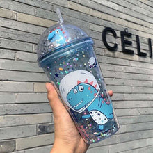 Load image into Gallery viewer, Summer Creative Plastic Straw Cup Adult Child Student Couple Couple Portable Bottle
