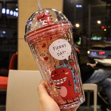 Load image into Gallery viewer, Summer Creative Plastic Straw Cup Adult Child Student Couple Couple Portable Bottle
