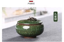 Load image into Gallery viewer, Wholesale and retail small color glazed ceramic pots Fragrance powder cans Ice cracked colorful tea cans Sealed ceramic cans
